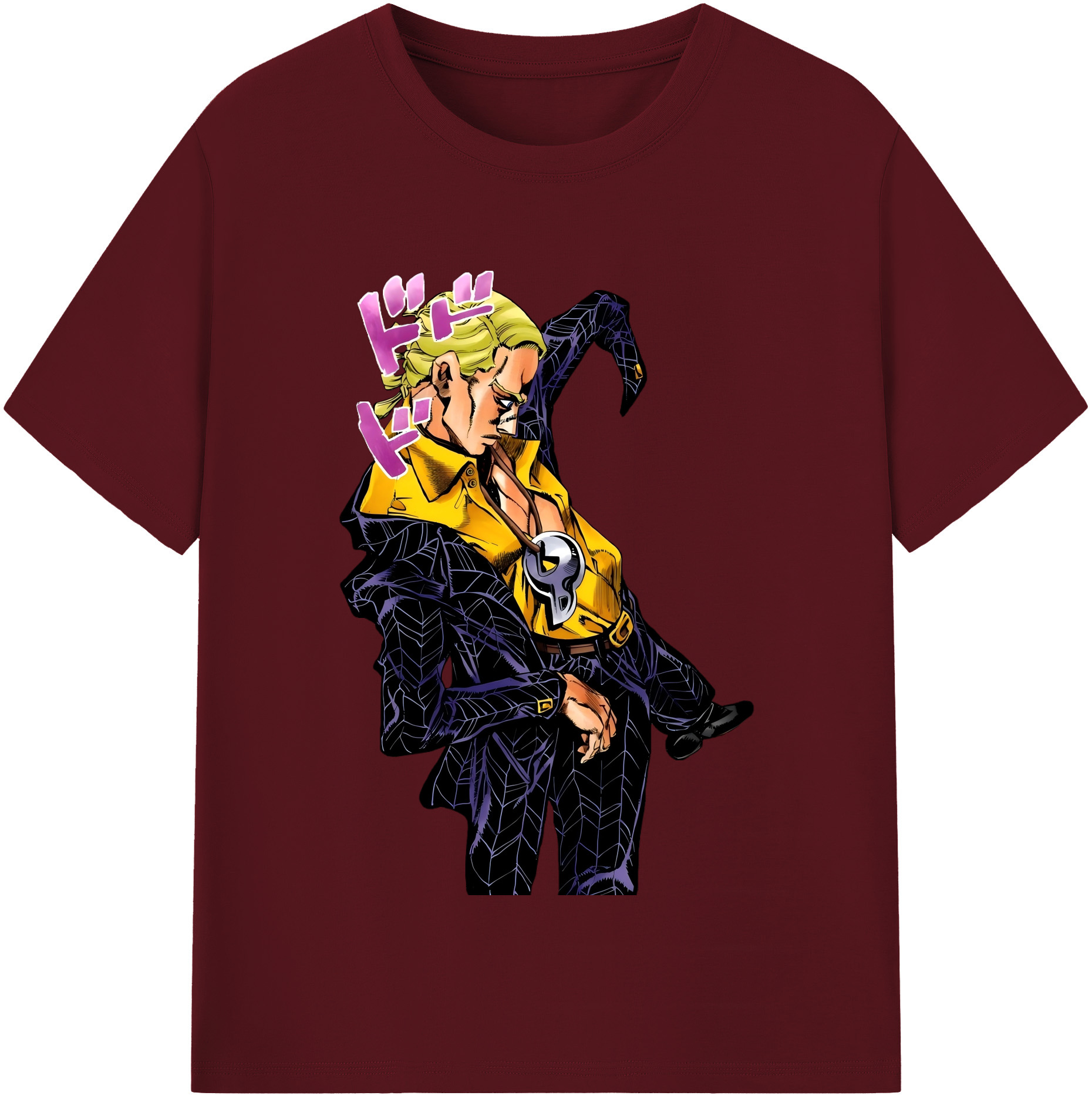 （画像用） ジョジョの奇妙な冒険 プロシュート JoJo's Bizarre Adventure Prosciutto 綿100％半袖Tシャツ（フロントプリント）